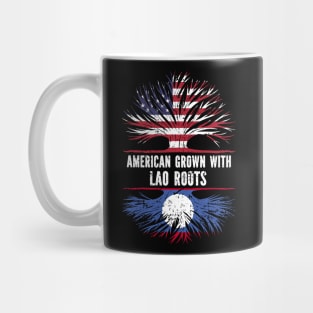 American Grown with Lao Roots USA Flag Mug